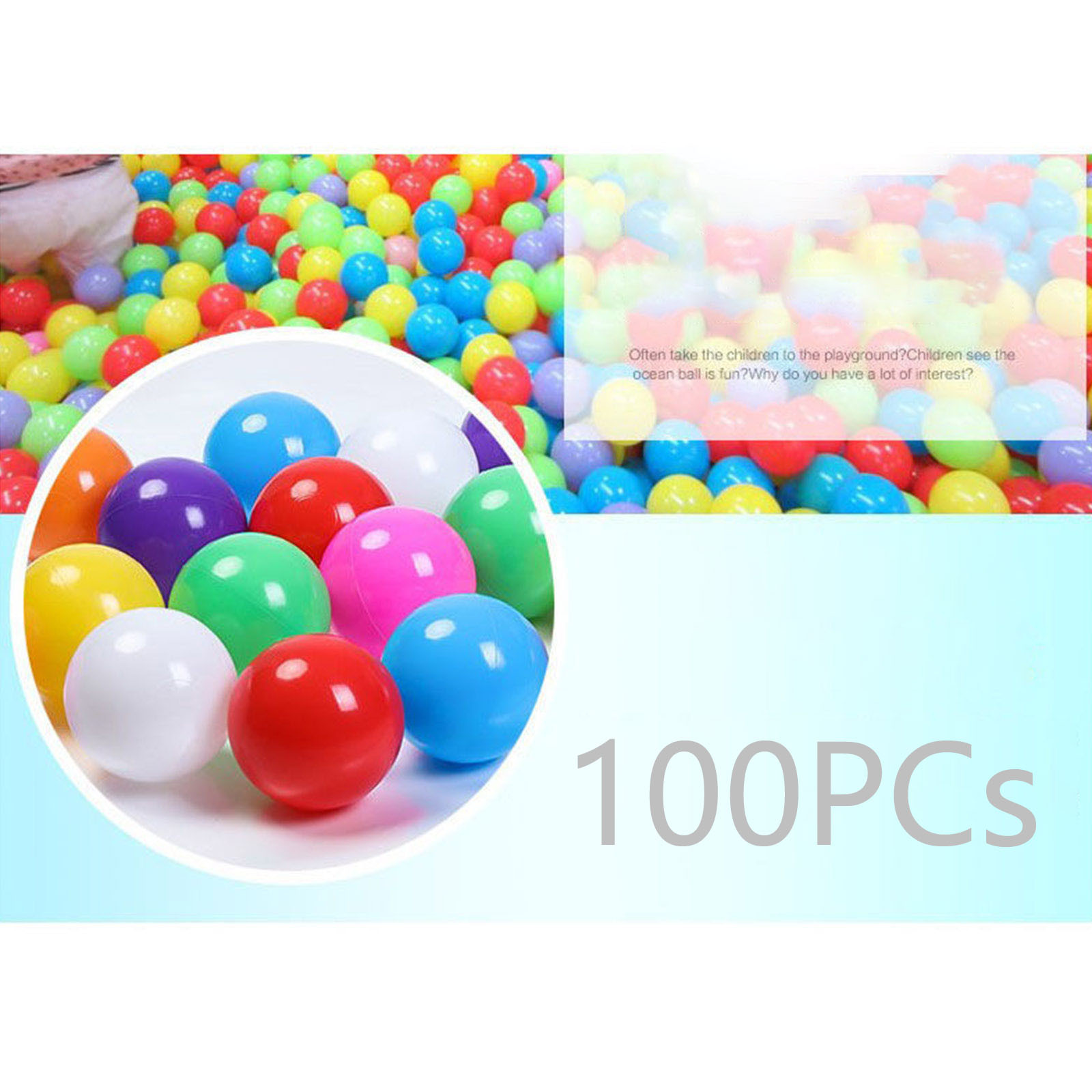 100個入り 55mm ベビー用プラスチックボール 水遊びプ - Kids Outdoor House Accessories のレビューと価格