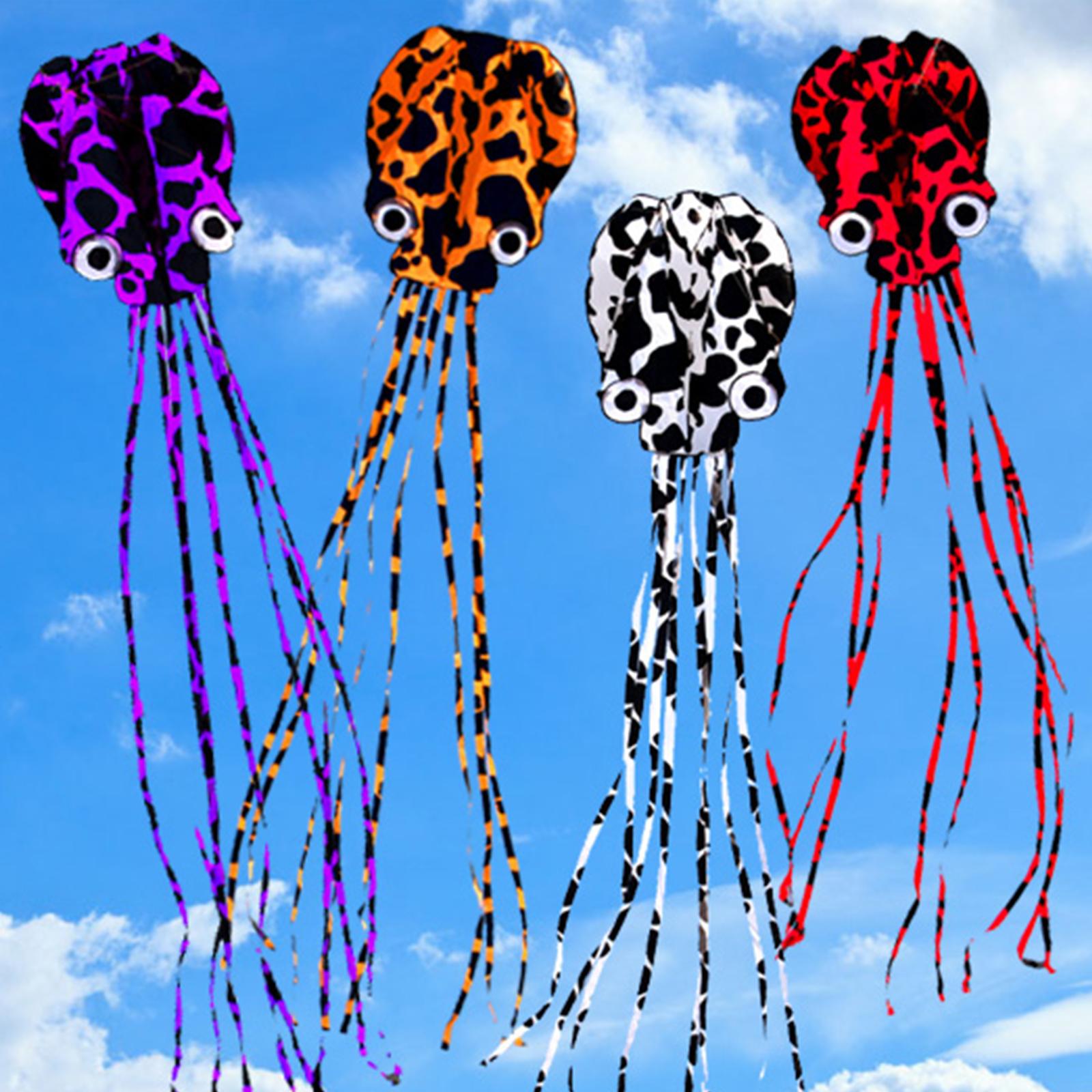 巨大なタコ凧、98フィートの長い糸、3Dシングルライン凧、海 - Kite Easy Fly Kids のレビューと価格