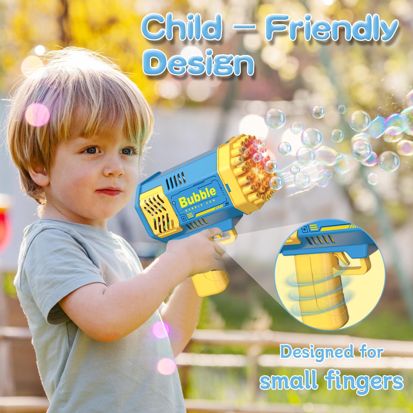 40穴バブルガン 子供用 自動バブル発生器 屋外バブルメーカ - Kids Outdoor Easter Gifts のレビューと価格