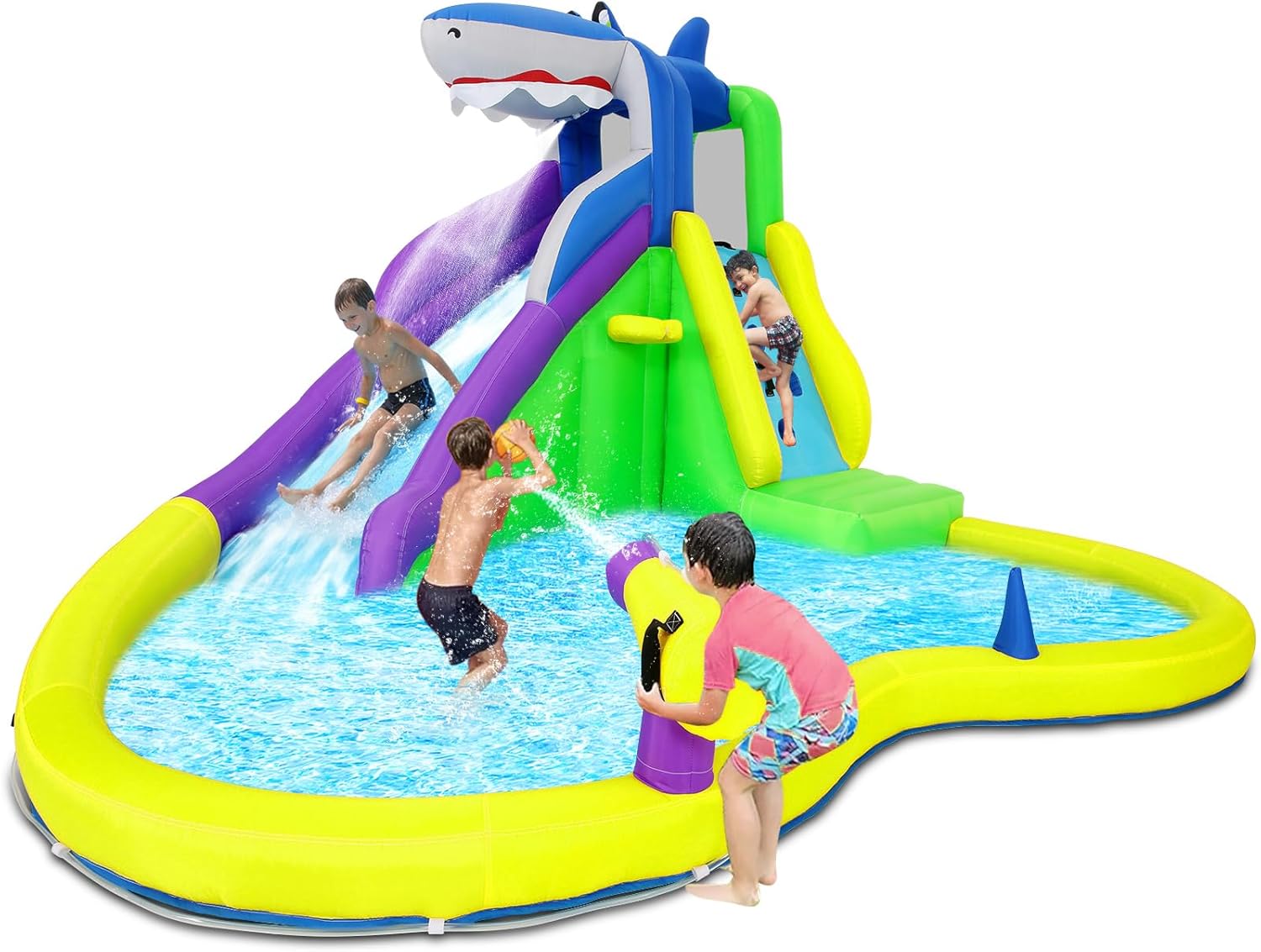 13x14フィートのインフレータブルバウンスハウス（ウォータ - Kids Outdoor Inflatable Water Slide のレビューと価格