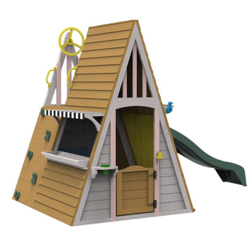 子供用屋外遊具 三角形モンテッソーリ木製キャッスルプレイハウ - Kids Outdoor Climbing Frame のレビューと価格