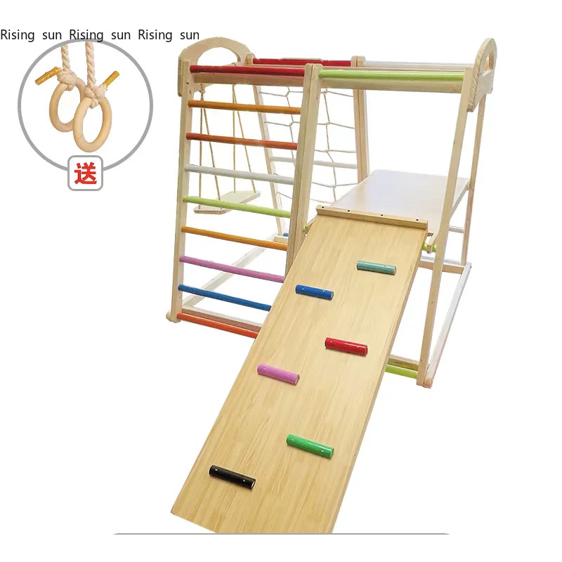 木製クライミングフレーム屋内遊具 室内キッズアクティビティ  - Kids Outdoor Climbing Frame のレビューと価格