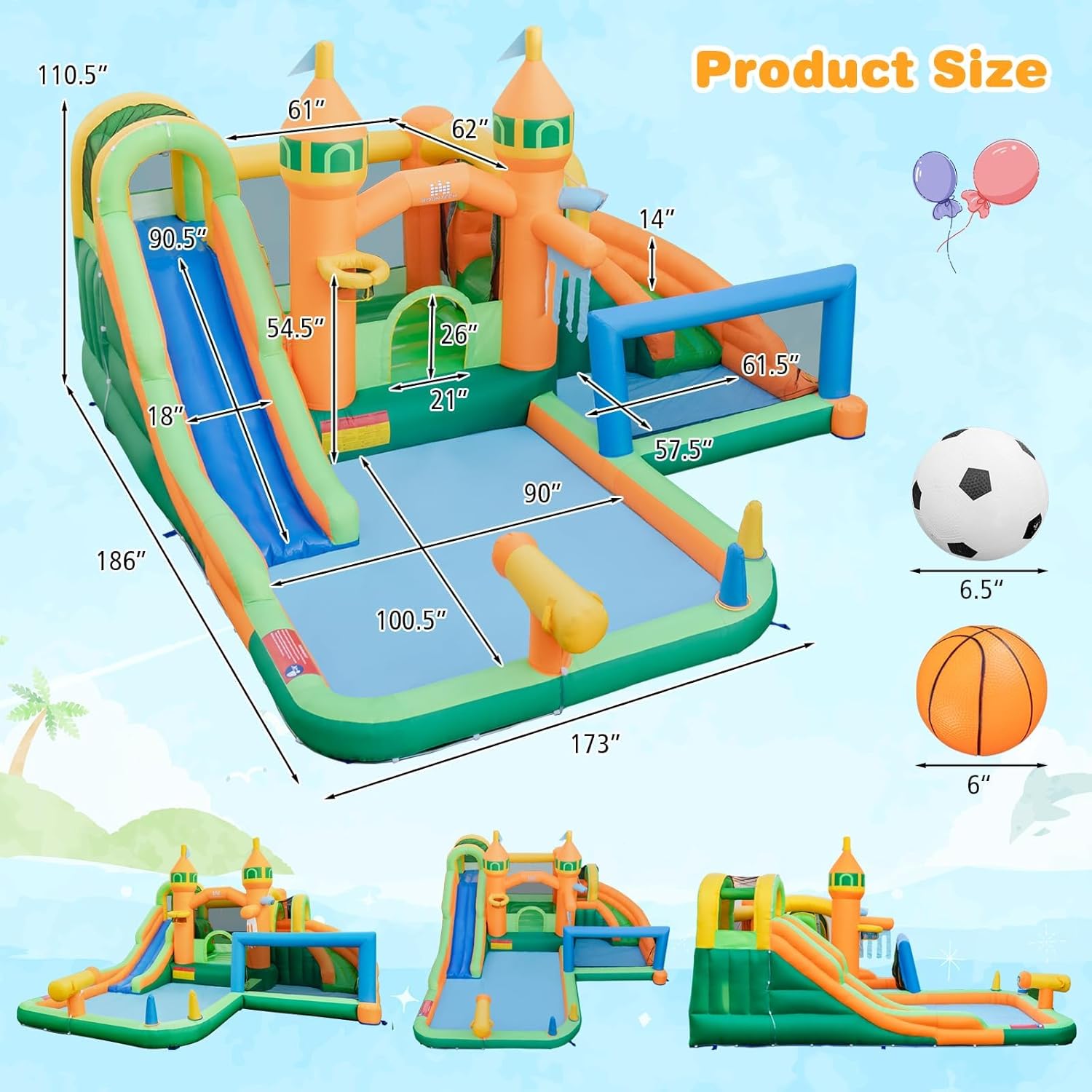9in1インフレータブルウォーターパークバウンスハウス（デュ - Kids Outdoor Inflatable Water Slide のレビューと価格