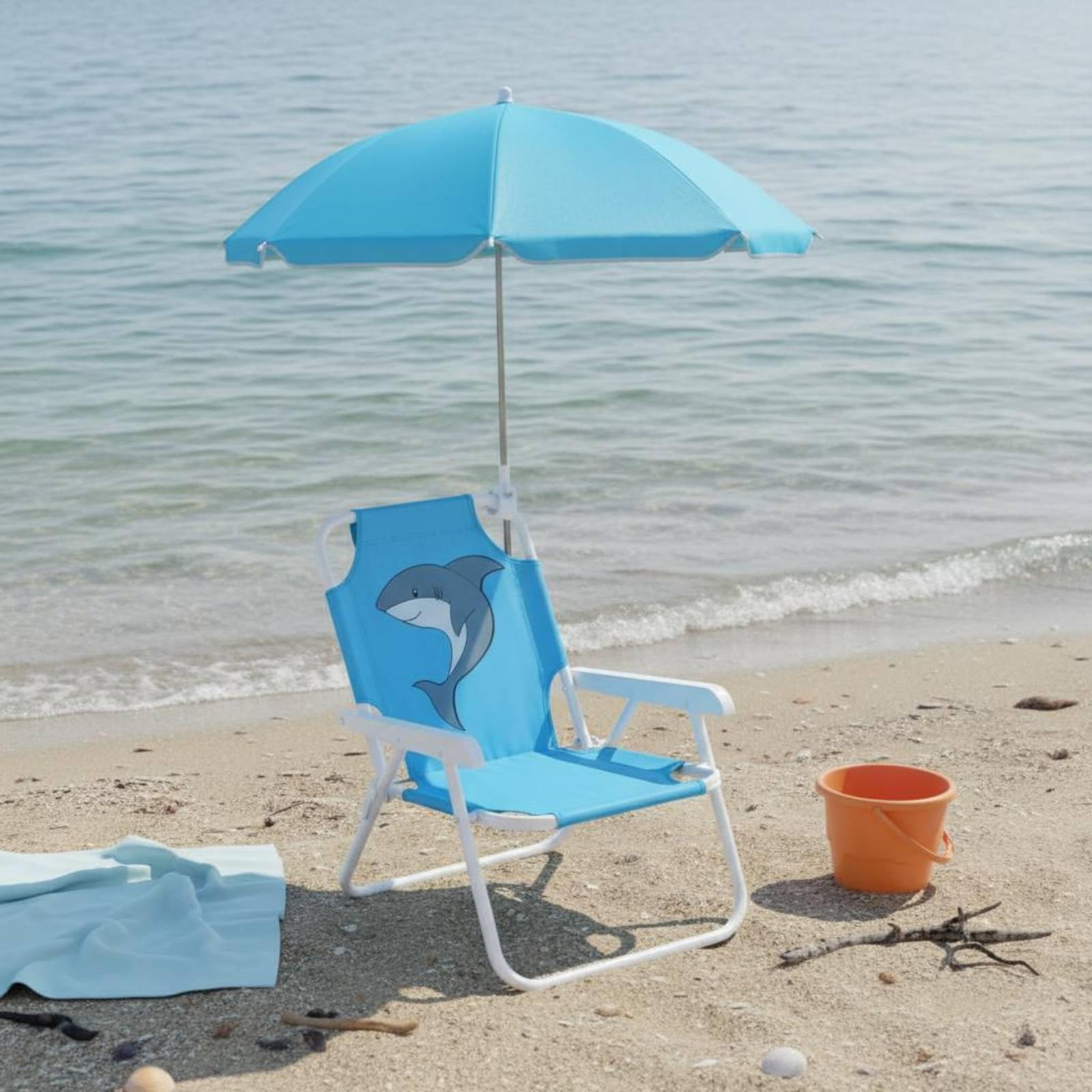 子供用ポータブルチェア、日よけ付き軽量キッズビーチチェア、傘 - Kids Outdoor Folding Chair のレビューと価格