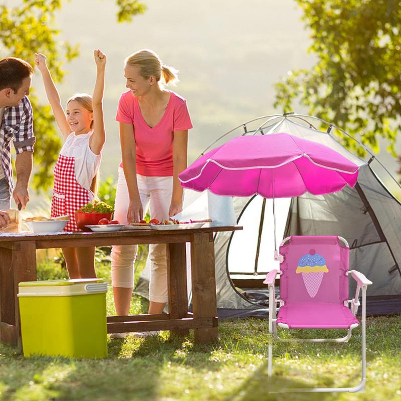 子供用傘付きビーチチェア、耐風性砂浜用シート、屋外旅行、芝生 - Kids Outdoor Lawn Chair のレビューと価格